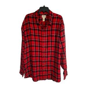Blue Mountain Mens Shirt Size 2XL Tall Button Down Red Flannel Plaid Long Pocket